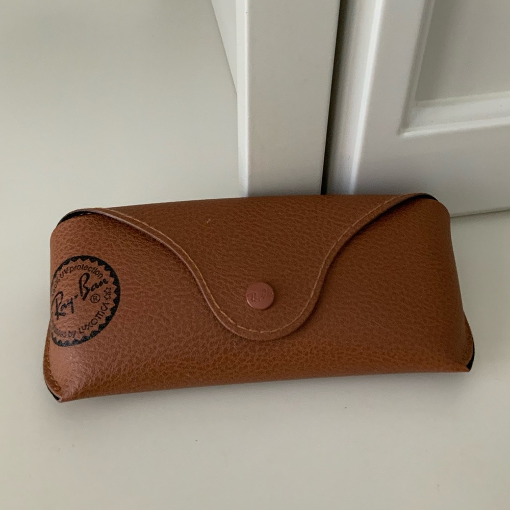 RAY-BAN Leather Brown Protective Eyeglasses Sunglasses Case
